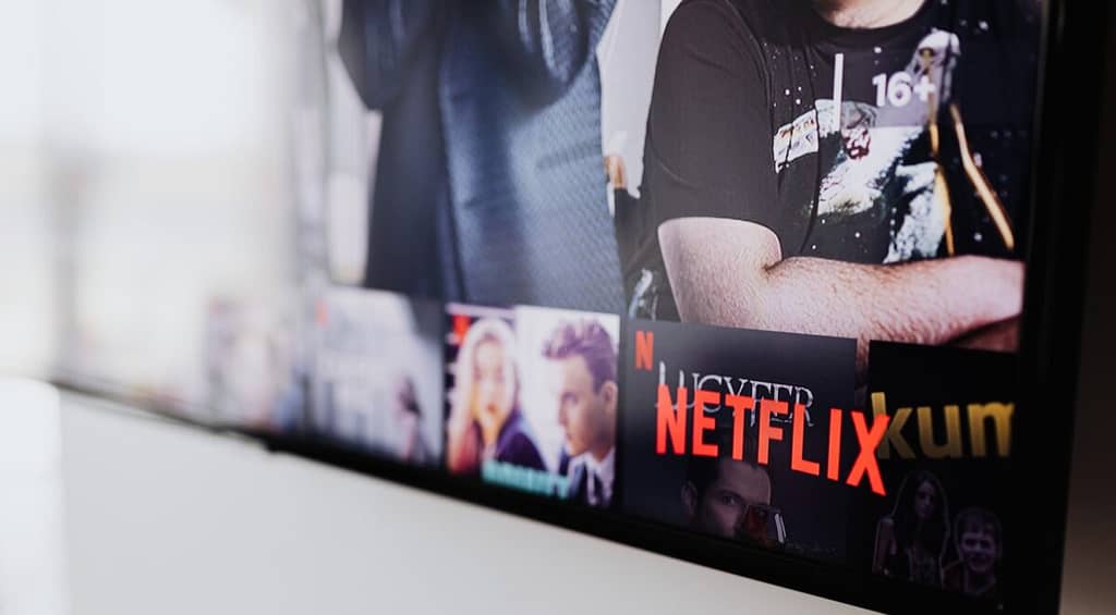 Picture showing screen of Netflix